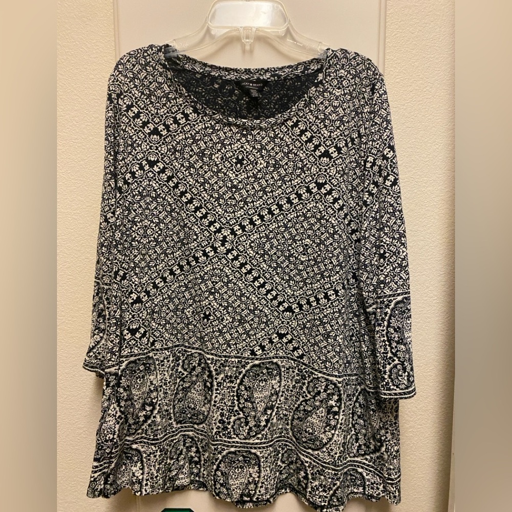 Lucky Brand Black and White Blouse